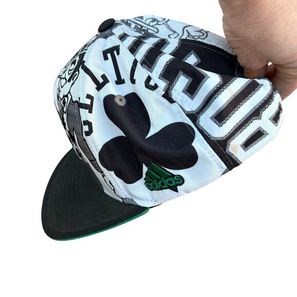 Boston Celtics baseball hat Adidas Lucky Clover patch graphics adjustable - Picture 2 of 11